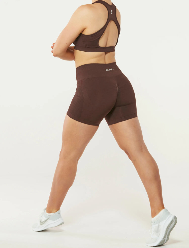 Zleek Contour Fit Shorts Choco Brown