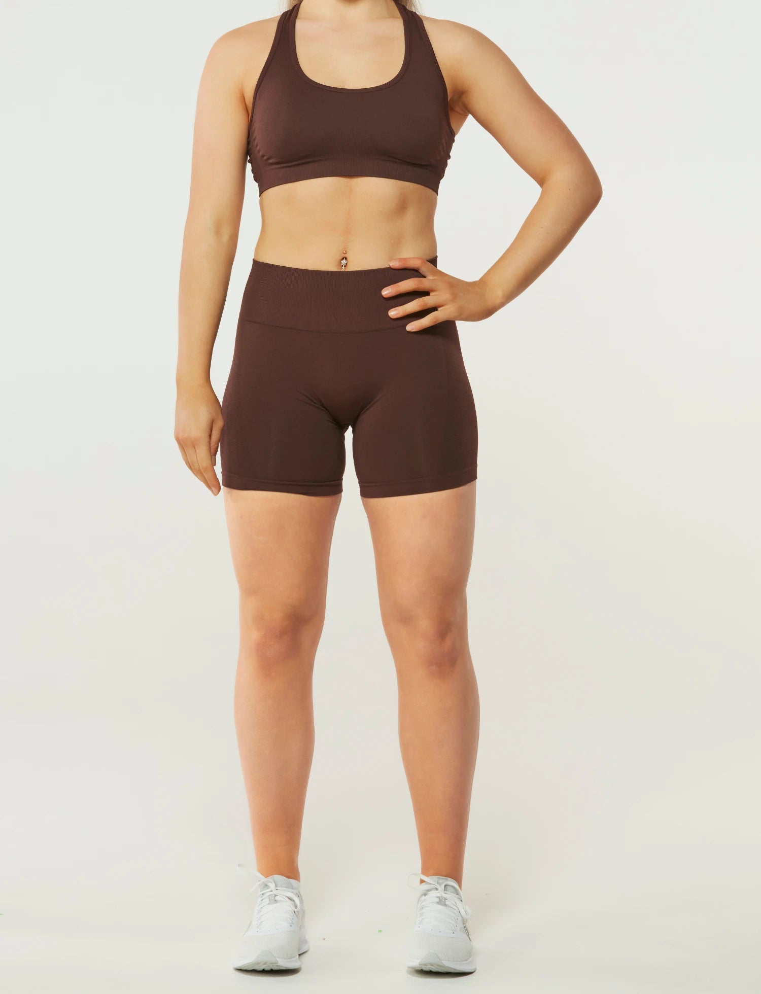 Zleek Contour Fit Shorts Choco Brown