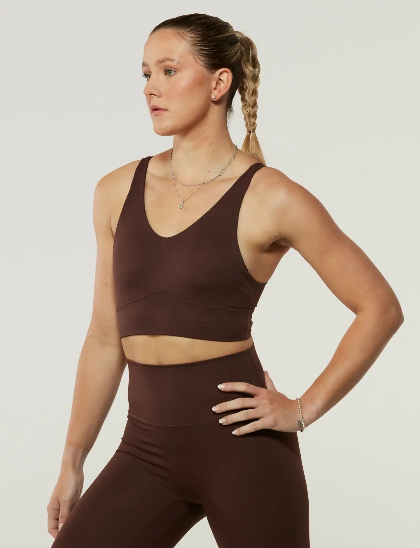 Zleek Contour Flex Sports Bra Choco Brown