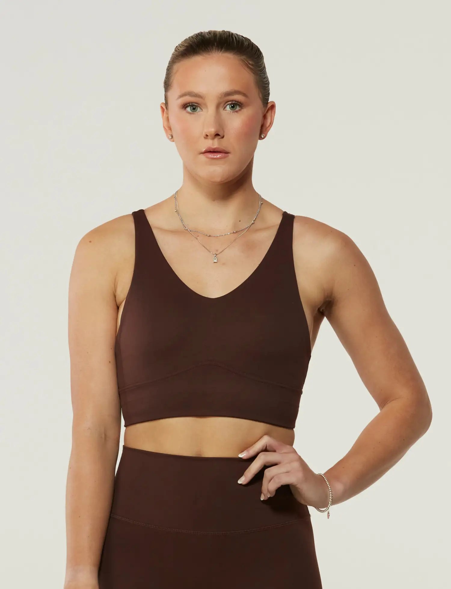 Zleek Contour Flex Sports Bra Choco Brown