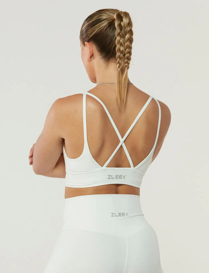 Zleek Contour Flex Sports Bra White