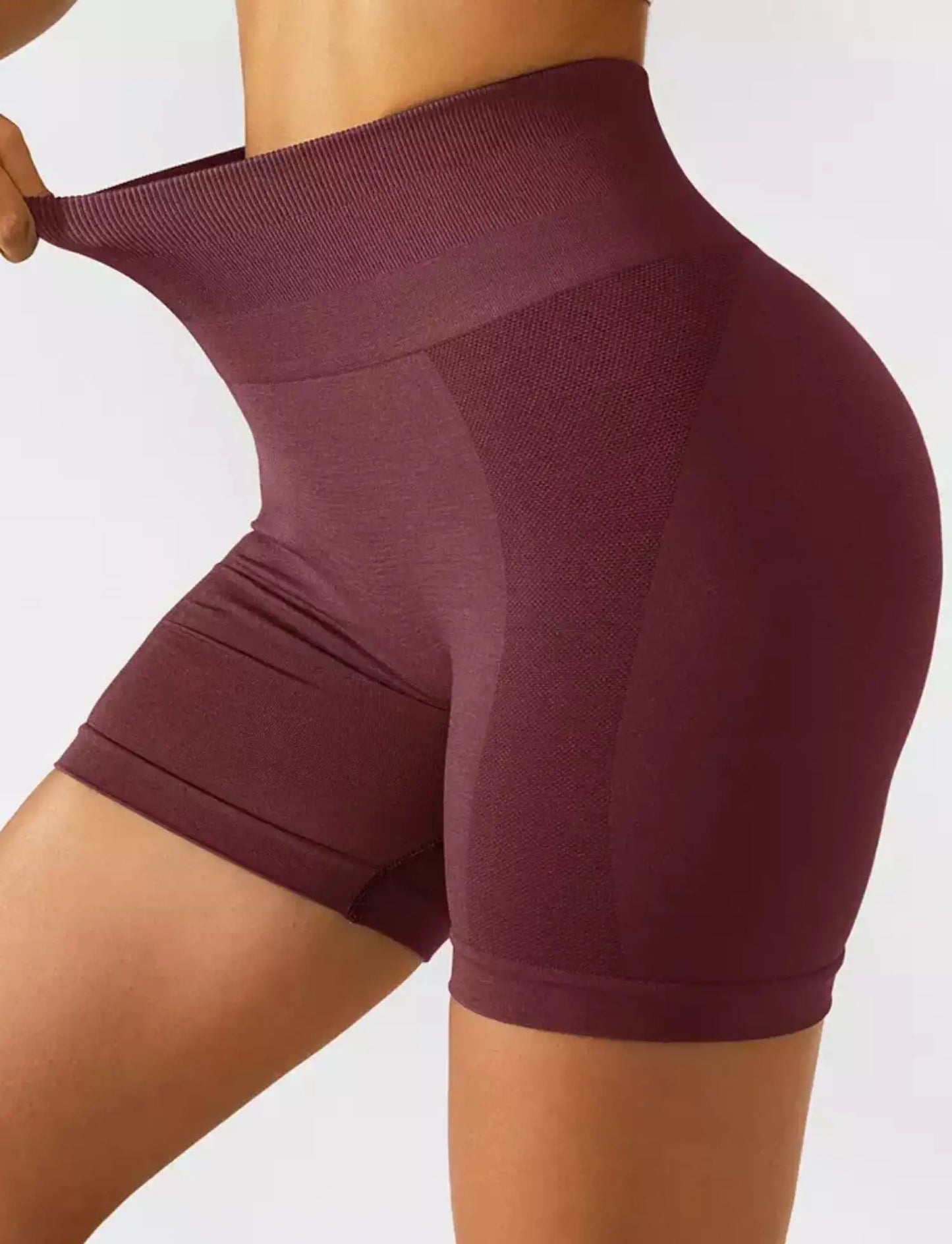 zleek flashy pro scrunch short maroon