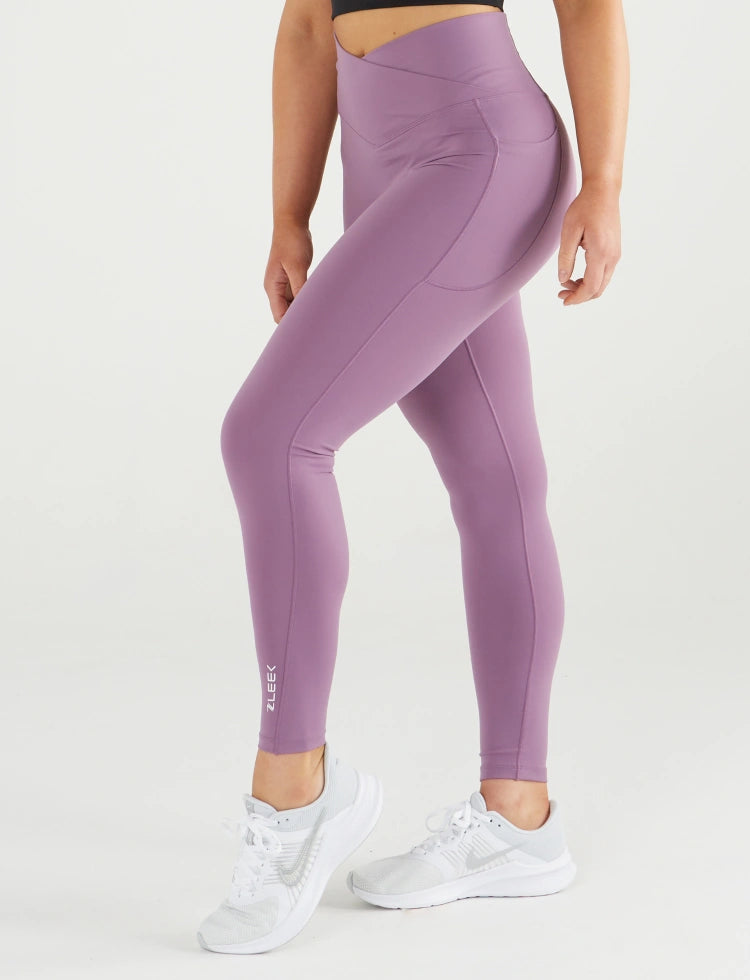 zleek bilvio legging legging with pocket purple