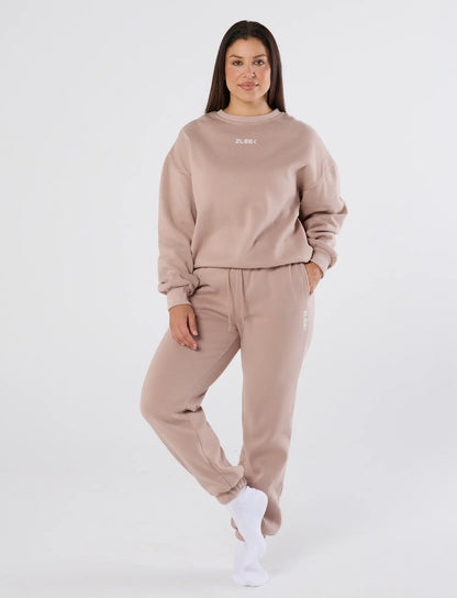 zleek cozychic joggers dusky pink