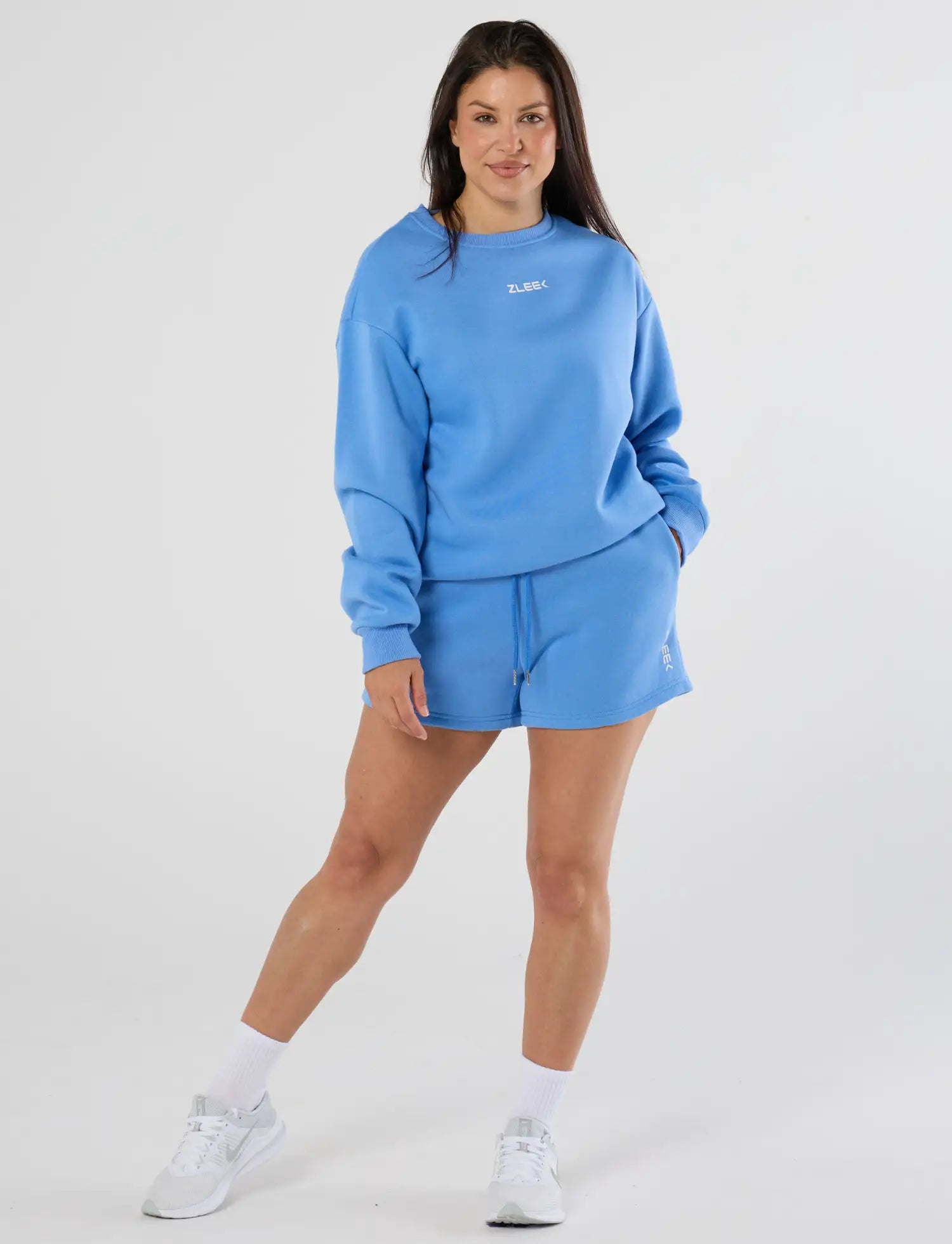 zleek cozychic sweat set blue