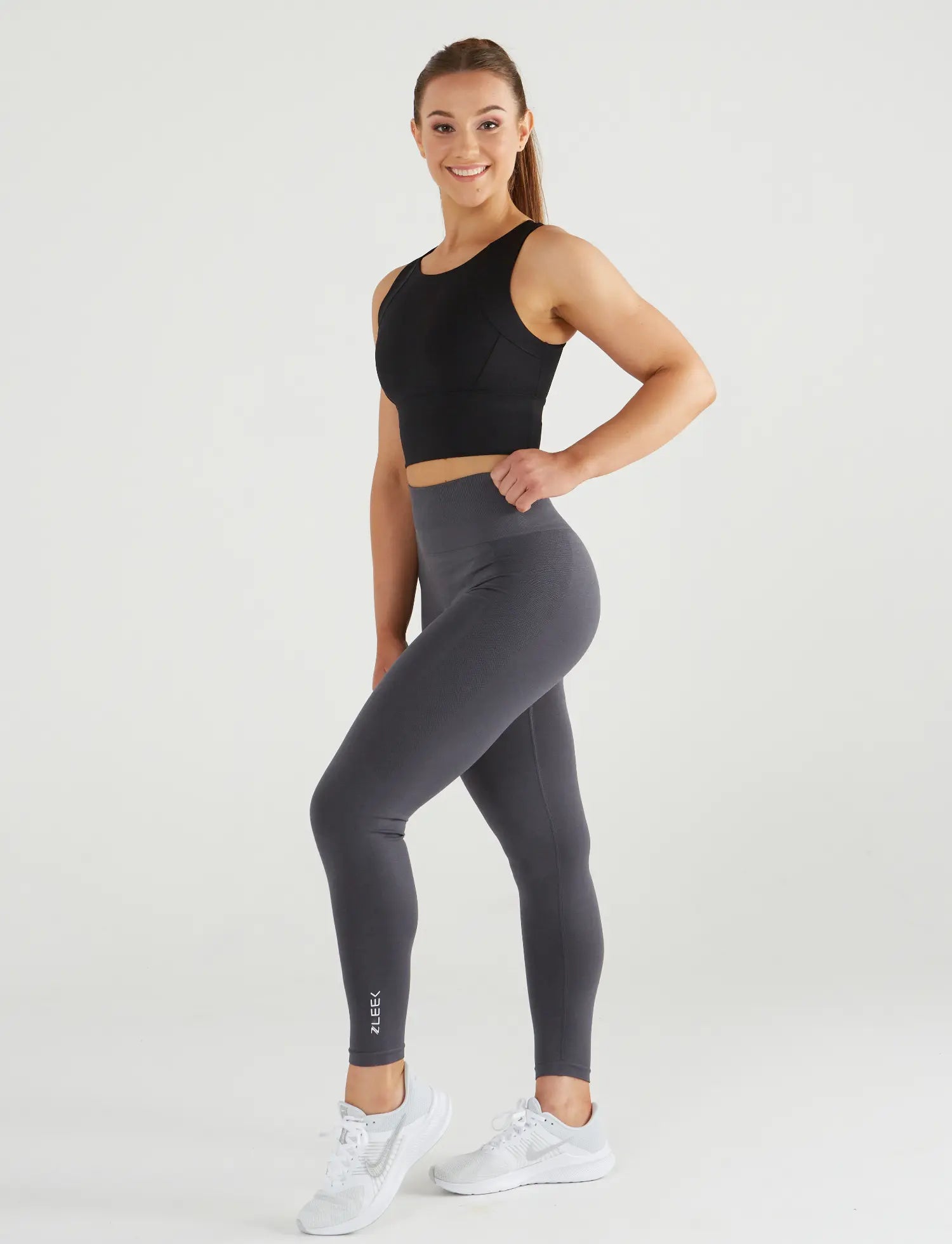 zleek hyper fleck legging grey