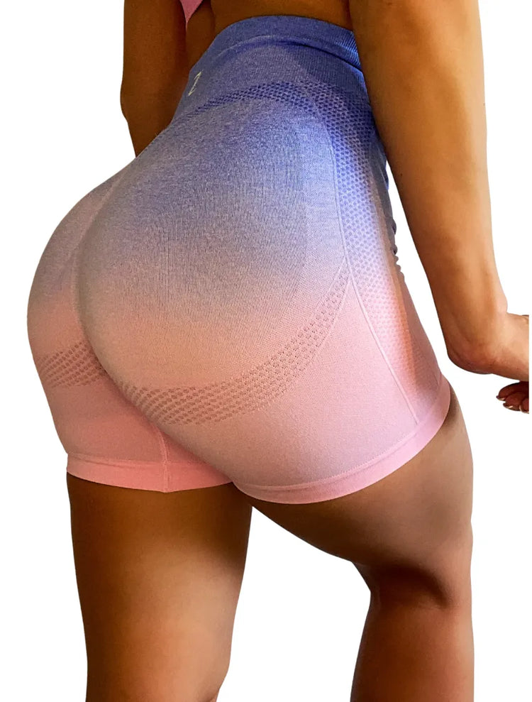 HIIT seamless booty short in pink ombre